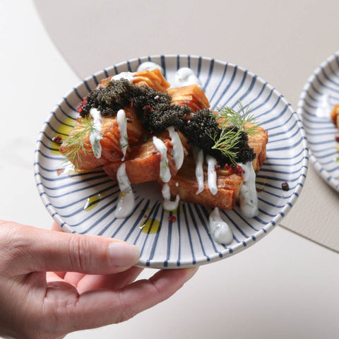 Porto Brasil Decorated Scandinavian Geometric Glazed Plate Set - Set of 6