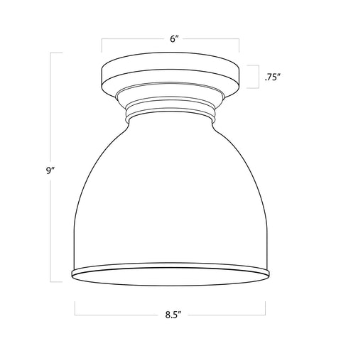 Ambient Traditional Bell Flush Mount Ceiling Light