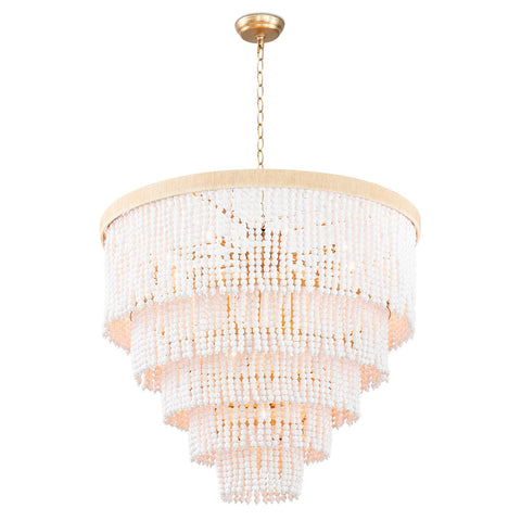 Accent Waterfall Chandelier with Tiered Beads for Elegant Spaces