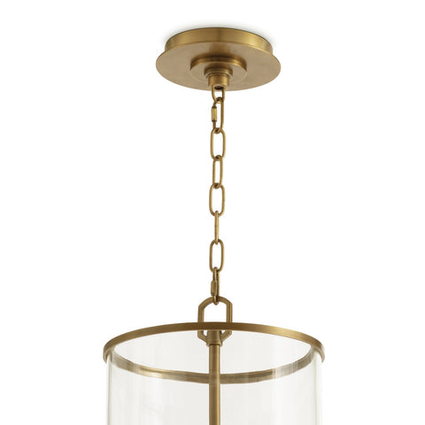 Adria Lantern Pendant Light in Brass Modern Ceiling Light