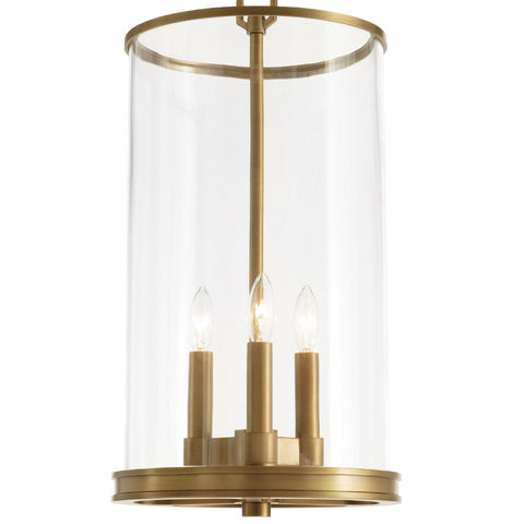 Adria Lantern Pendant Light in Brass Modern Ceiling Light