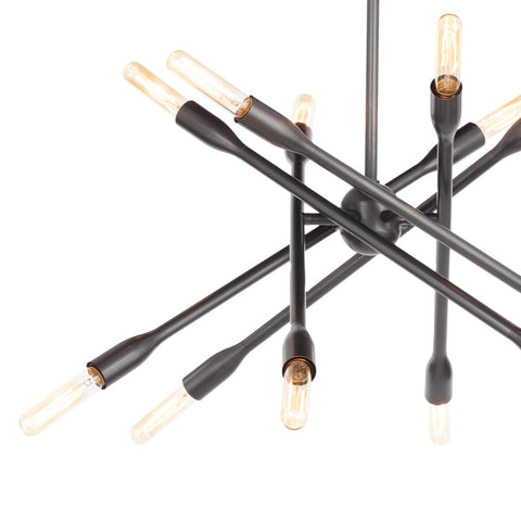 Cobra Sputnik Chandelier in Oil Rubbed Bronze Ceiling Light