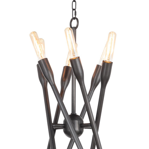 Cobra Sputnik Chandelier in Oil Rubbed Bronze Ceiling Light