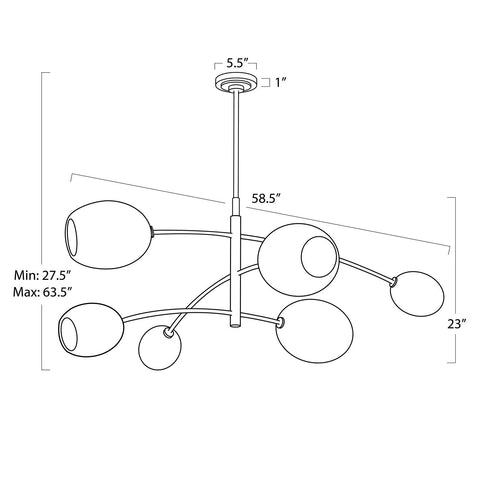 Artemis Designer Collaboration Modern Sputnik Chandelier