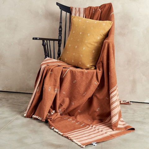 Powered by People Artful Traditionalist Organic Bohemian Accent Throw Pillow - 20 x 20