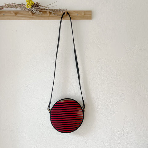 Stripe Crossbody with Zipper and Interior Pocket