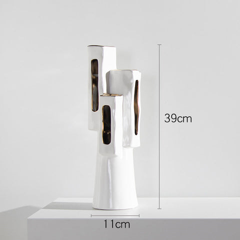 Decorating Essentials Asymmetrical Art Vase with Cut-Outs Vase