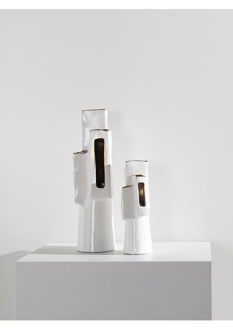 Decorating Essentials Asymmetrical Art Vase with Cut-Outs Vase