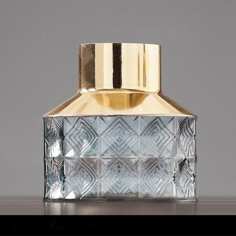 Decorating Essentials Geometric Beveled Cube Table Vase