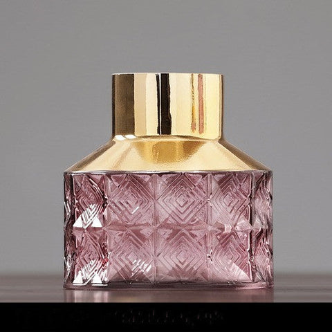 Decorating Essentials Geometric Beveled Cube Table Vase