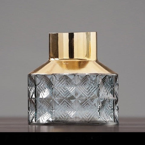 Decorating Essentials Geometric Beveled Cube Table Vase