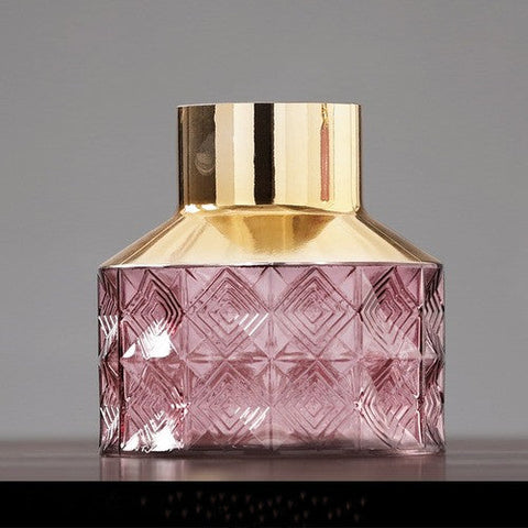 Decorating Essentials Geometric Beveled Cube Table Vase