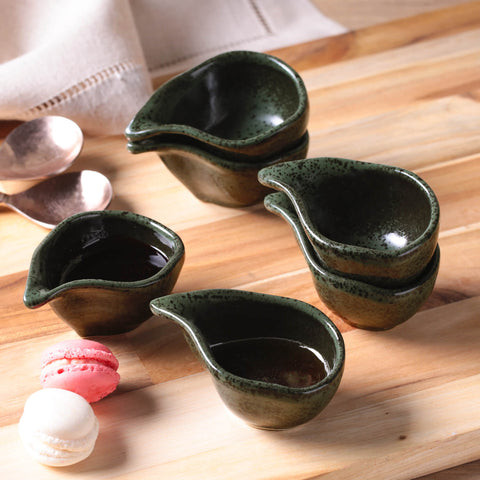 Porto Brasil Everyday Handmade Abstract Organic Glazed Bowl Set - Set of 6