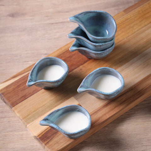 Porto Brasil Everyday Abstract Glazed Bowl Set in Modern Organic Style - Set of 6