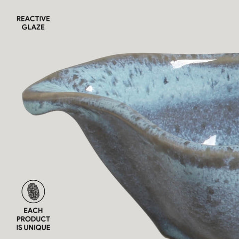 Porto Brasil Everyday Abstract Glazed Bowl Set in Modern Organic Style - Set of 6