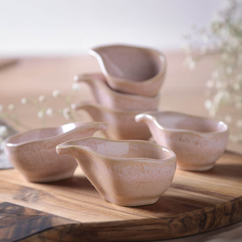 Porto Brasil Everyday Organic Handmade Glazed Stoneware Bowl Set - Set of 6