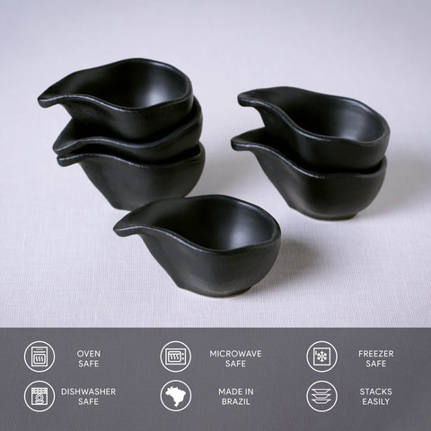 Porto Brasil Everyday Handmade Organic Stoneware Bowl Set - Set of 6