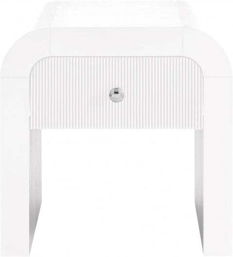 Meridian Furniture Inc. Artisto Timeless Minimalist Modern Curved Accent Table - 24 W