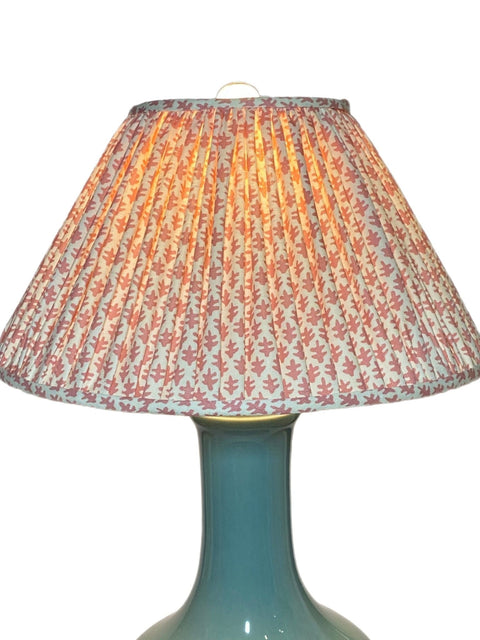 17" Custom Empire Lamp Shade made with Sister Parish Burmese fabric