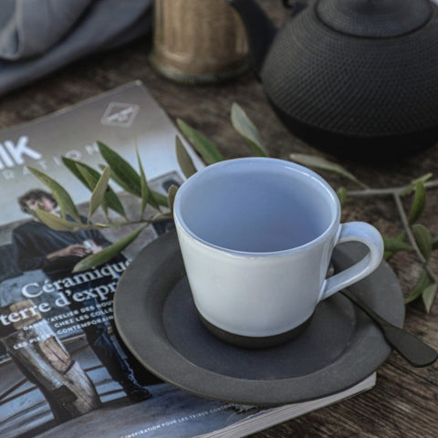 Plano Everyday Organic Minimalist Ceramic Cup & Saucer