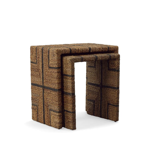 Furniture Classics Timeless Minimalist Bohemian Rattan Nesting Table