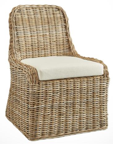Timeless Minimalist Bohemian Rattan Dining Side Chair