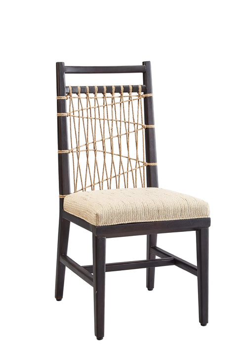 Timeless Minimalist Bohemian Woven Ladder Back Dining Side Chair