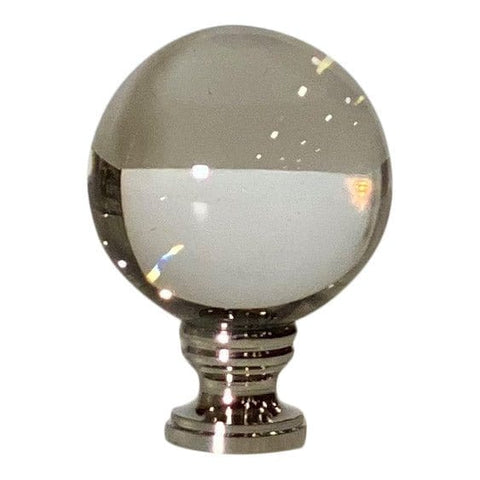 1/8” Ball Crystal Finial Chrome Base