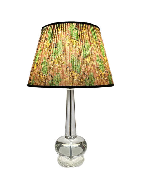 18” Gathered Leopard Print, Black Trim