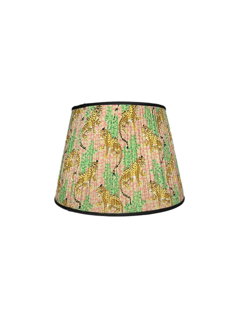 18” Gathered Leopard Print, Black Trim