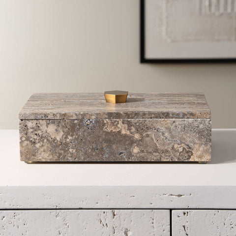 Decorating Essentials Modern Stone Decorative Box