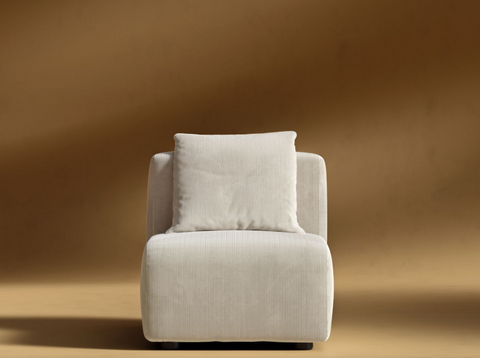 Kaye Timeless Minimalist Ergonomic Armless Club Lounge Chair