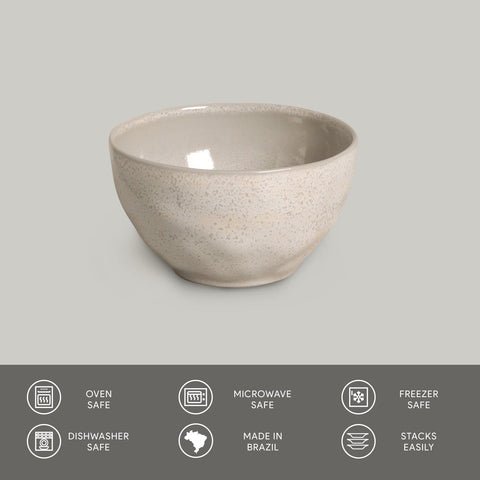 Everyday Minimalist Glazed Stoneware Bowl Set