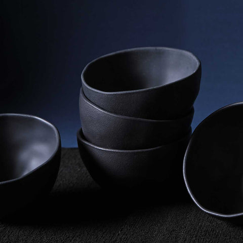 Porto Brasil Everyday Handmade Matte Stoneware Minimalist Bowl Set - Set of 6