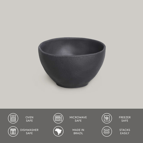 Porto Brasil Everyday Handmade Matte Stoneware Minimalist Bowl Set - Set of 6
