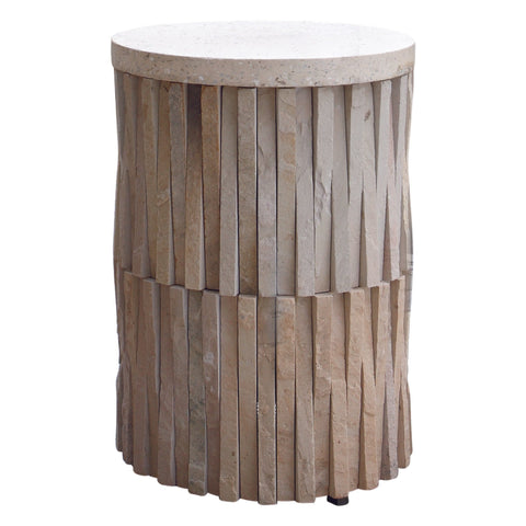 Global Views Outdoor Living & Garden Organic Drum Center Table