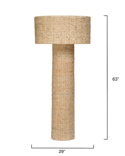 Big Island Column Floor Lamp Handcrafted Tropical Accent