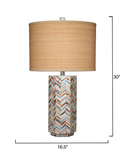 Lucille Column Table Lamp with Inlay Modern Accent