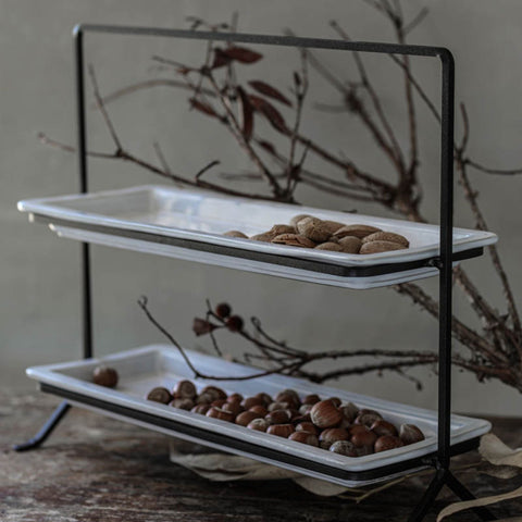 Organic Minimalist Lipped Glazed Serving Tray