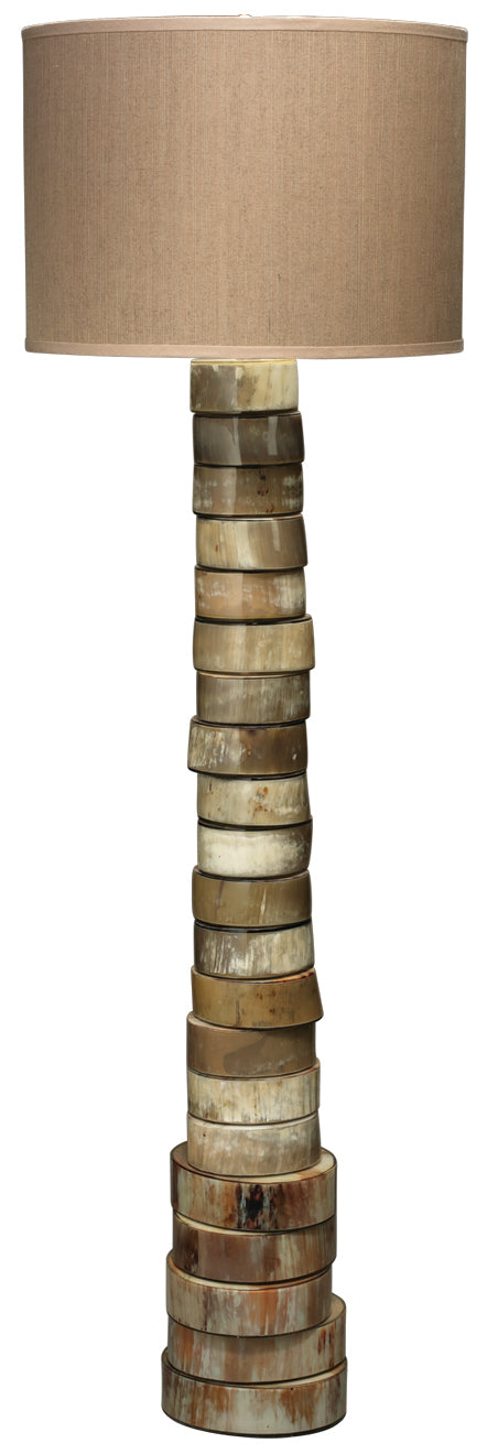 Accent Column Stacked Floor Lamp in Organic Rustic Style