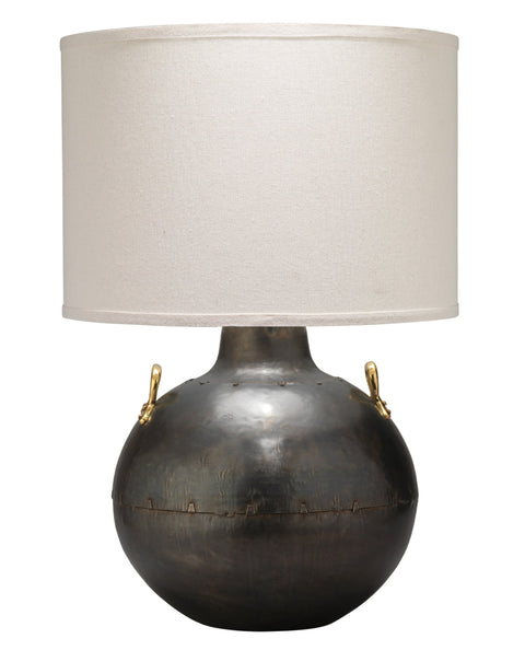 Accent Modern Drum Table Lamp in Gray