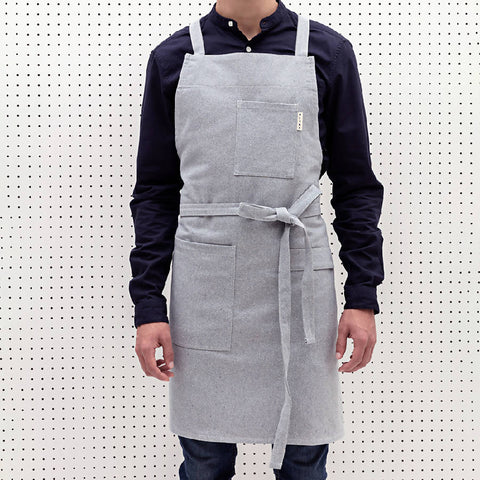Bib Crossback Apron with Patch Pockets