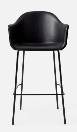 Timeless Minimalist Modern Upholstered Barrel Bar Stool