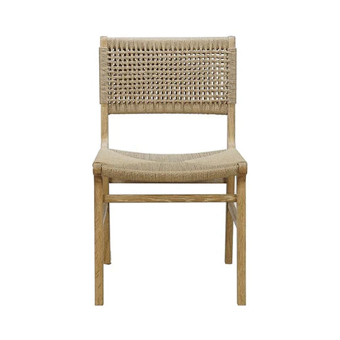 Monroe Timeless Minimalist Bohemian Woven Dining Side Chair