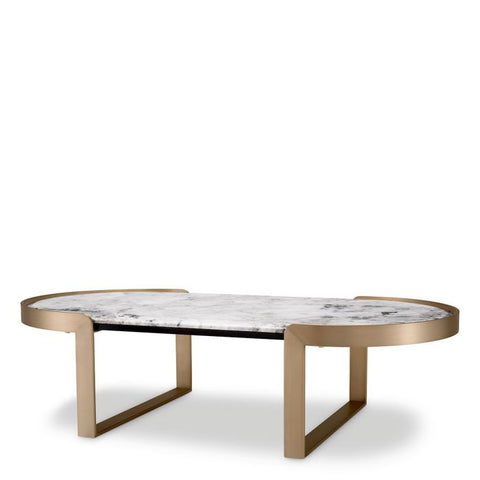 Eichholtz Timeless Minimalist Curved Marble Coffee Table