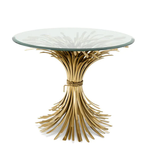 Artful Traditionalist Deco Round Freeform Center Table
