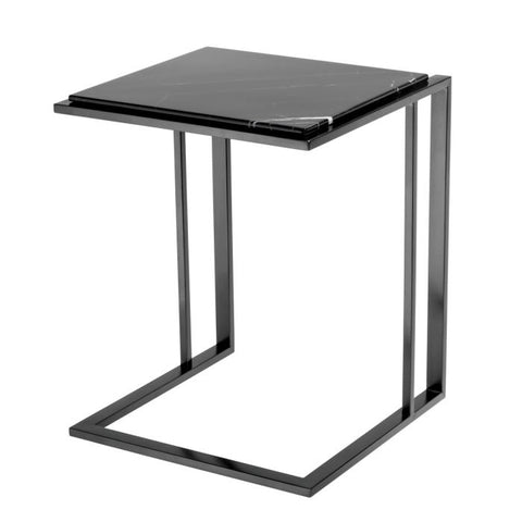 Eichholtz Timeless Minimalist C Table in Black Marble Accent Table