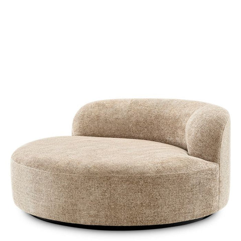 Björn Contemporary Circular Lounger Sofa with Backrest
