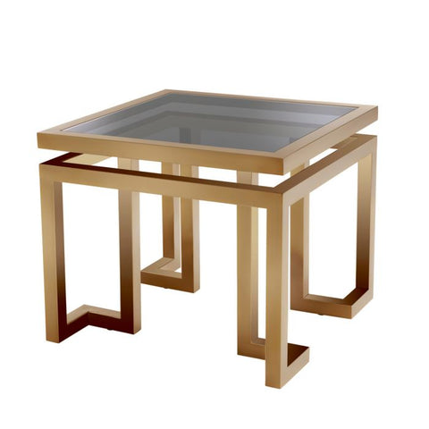 Eichholtz Space Saving Contemporary Square Glass Accent Table