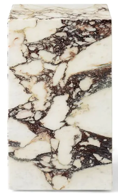 Decorating Essentials Minimalist Marble Cube Pedestal Stand